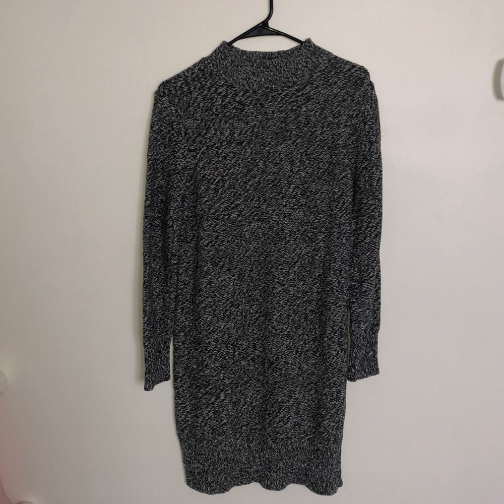 Black and white sweater dress